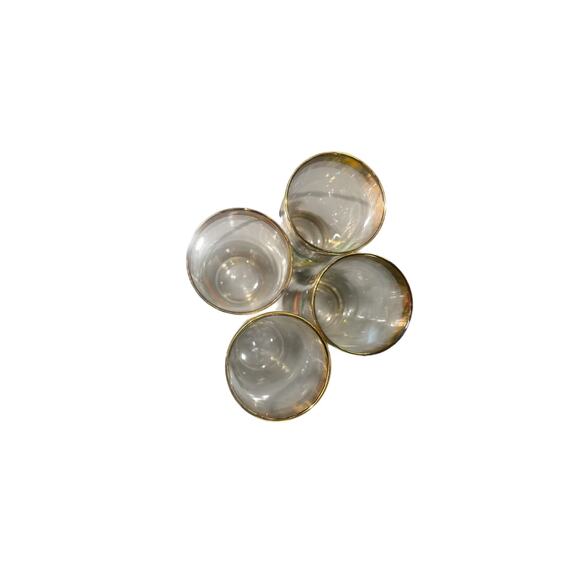 West Virginia Glass Company Vintage 1950's 'Orchard' Gold Hi-Ball Glasses-Set 4 - Picture 16 of 16